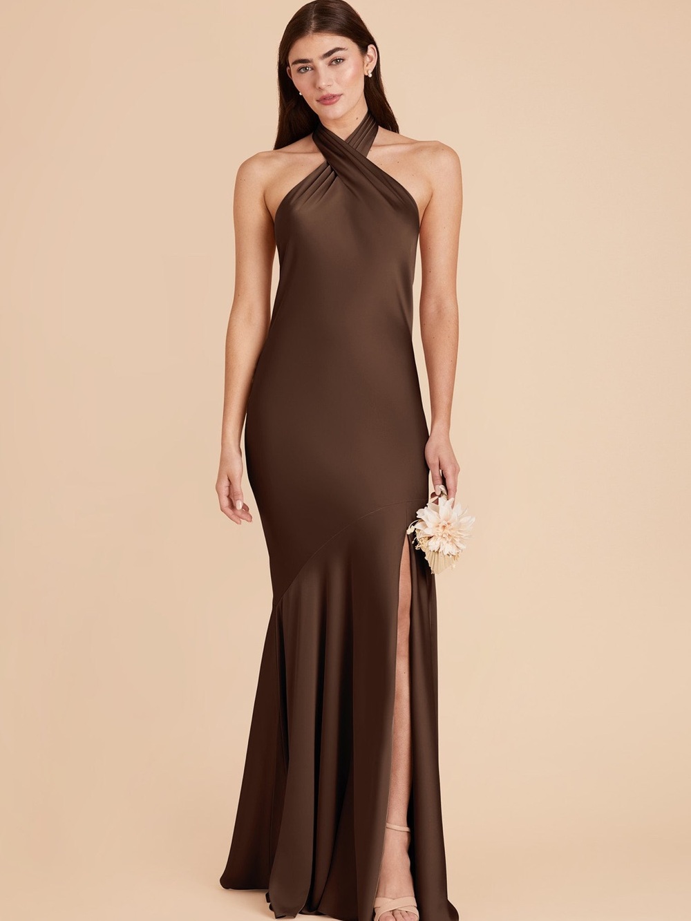 Birdy Grey Stephanie Dress
Matte Satin Espresso Bridesmaid